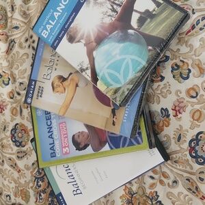 GAIAM Balance Ball Workout Set - Purple and Blue. In Original Packaging